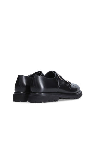 Franceschetti Zurigo Calf-Skin Leather Double Buckle Monk-Straps Loafers (FCCT1082)-AmbrogioShoes