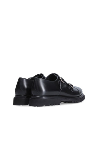 Franceschetti Zurigo Leather Double Buckle Monk-Straps Loafers (FCCT1082)