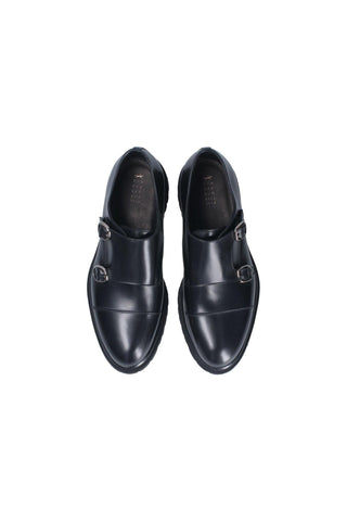 Franceschetti Zurigo Leather Double Buckle Monk-Straps Loafers (FCCT1082)