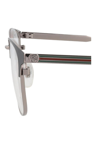 Gucci SEMIMATTE BLACK/ LIGHT RUTHENIUM Eyeglasses