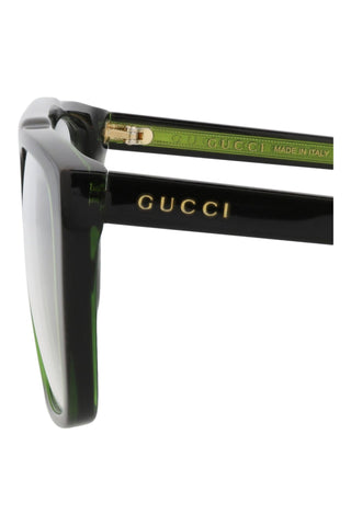 Gucci  TRILAYER TRANSPARENT GREEN/ BLACK Eyeglasses