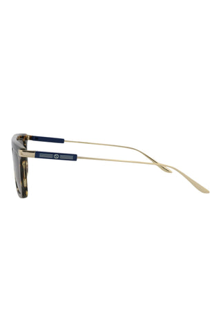 Gucci  Striped Dark Havana Sunglasses