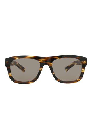 Gucci  Striped Dark Havana Sunglasses