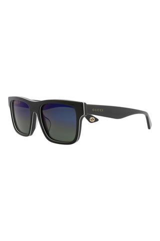 Gucci   Trilayer Black/White/Grey Sunglasses