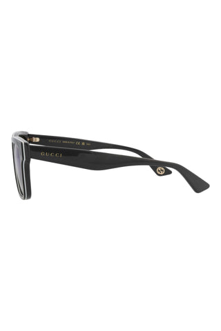 Gucci   Trilayer Black/White/Grey Sunglasses