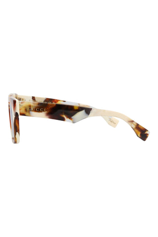 Gucci  BROWN + IVORY HAVANA Sunglasses