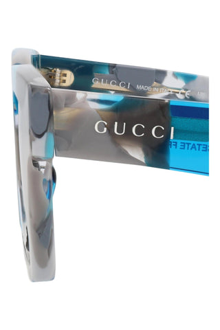 Gucci  BLUE + GREY HAVANA Sunglasses