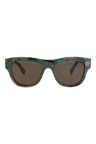 Gucci  GREEN + PEARLED BROWN HAVANA Sunglasses