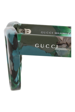 Gucci  GREEN + PEARLED BROWN HAVANA Sunglasses