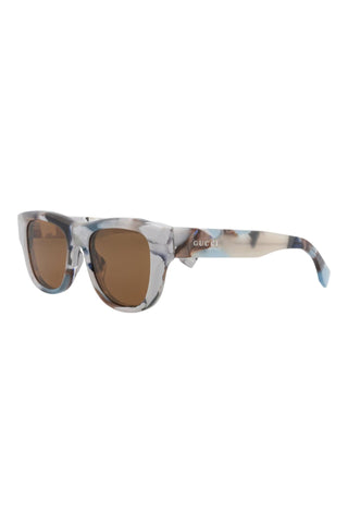 Gucci  GREY + LIGHT BLUE HAVANA Sunglasses