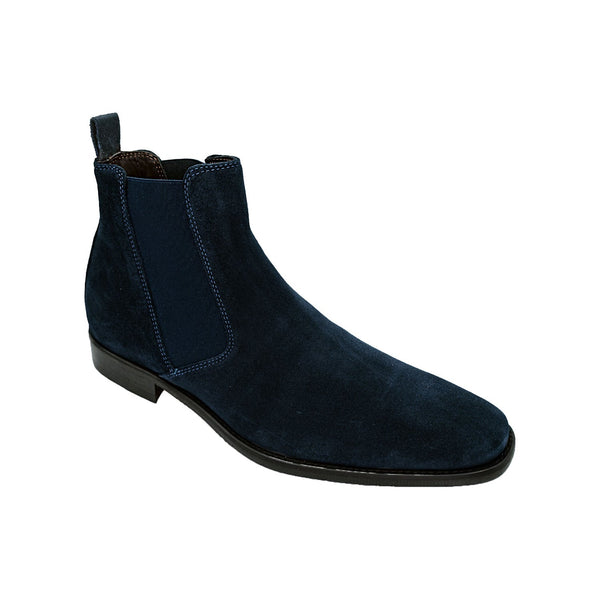 Giovacchini Milano Men's Shoes Blue Suede Leather Chealsea Boots (GVCN1006)-AmbrogioShoes