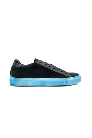 Giovacchini Rino Antique Blue Suede / Calf-Skin Leather Casual Sneakers (GVCN1000)-AmbrogioShoes
