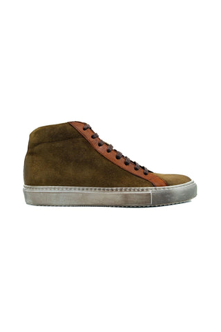 Giovacchini Ruben Antique Cognac Suede / Calf-Skin Leather High-Top Sneakers (GVCN1002)-AmbrogioShoes