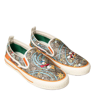 Gucci 647951 Donald Duck Multi-Color PU Leather Casual Slip-On Sneakers (GGM1723)-AmbrogioShoes