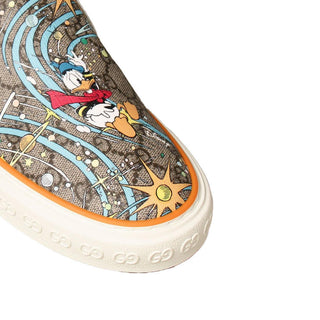 Gucci 647951 Donald Duck Multi-Color PU Leather Casual Slip-On Sneakers (GGM1723)-AmbrogioShoes