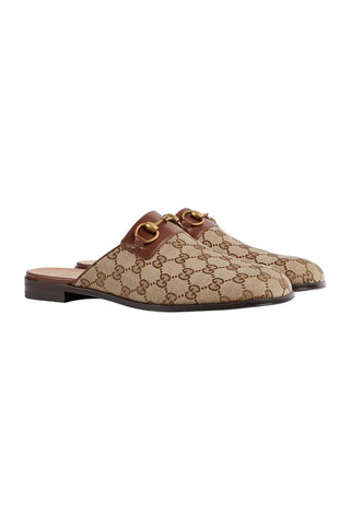 Gucci 719749 FAA0U 9768 Beige & Ebony Fabric / Calf-Skin Leather GG Jarkata Sandals (GGM1744)-AmbrogioShoes