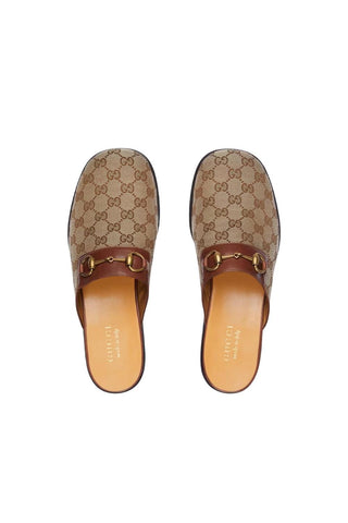 Gucci 719749 FAA0U 9768 Beige & Ebony Fabric / Leather GG Jarkata Sandals (GGM1744)-AmbrogioShoes