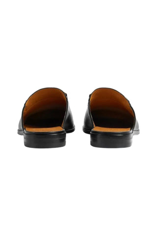 Gucci 723654 1W600 1000 Black Leather GG Jarkata Mule(GGM1743)-AmbrogioShoes
