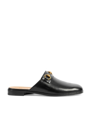 Gucci 723654 1W600 1000 Black Calf-Skin Leather GG Jarkata Mule(GGM1743)-AmbrogioShoes
