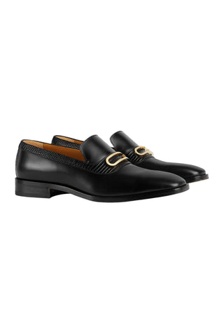 gucci dress men's shoes Navy Crocodile Mens Loafer Gold Horsebit 9 Jewelsunderthesea Made in Italy. GUCCI SUPREME TASSEL BLACK LEATHER