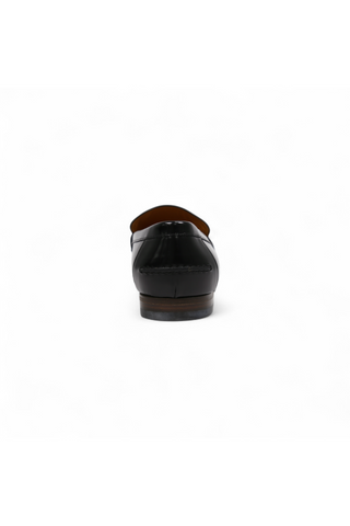 Gucci Black Leather Loafers with Logo Style 181797 (GGM1507)-AmbrogioShoes