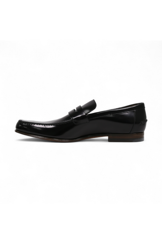 Gucci Black Leather Loafers with Logo Style 181797 (GGM1507)