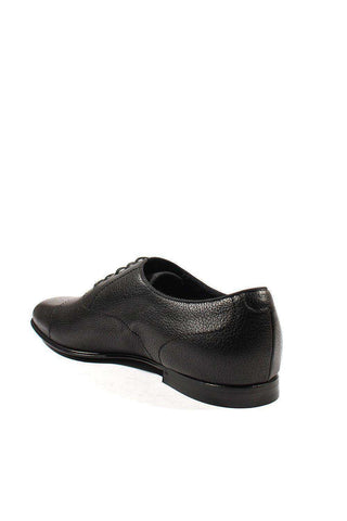 Gucci Black Pebbled Leather Oxfords (GGM1542)-AmbrogioShoes