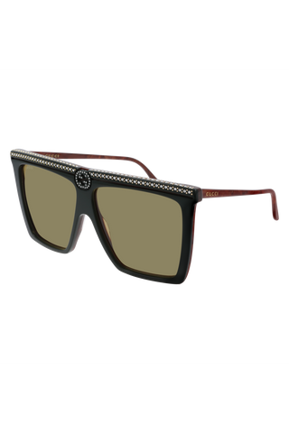 Gucci GG0733S Sunglasses Green / Green (S)
