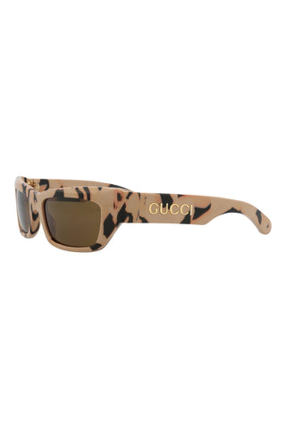 Gucci GG1296S Noutgat/Black Big Spotted Havana Sunglasses-AmbrogioShoes