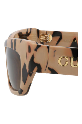 Gucci GG1296S Noutgat/Black Big Spotted Havana Sunglasses-AmbrogioShoes