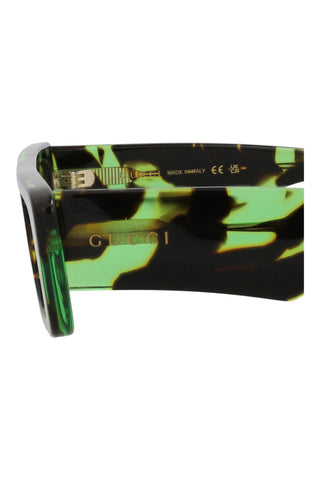 Gucci GG1331S Big Spotted Black + Green Havana Sunglasses-AmbrogioShoes