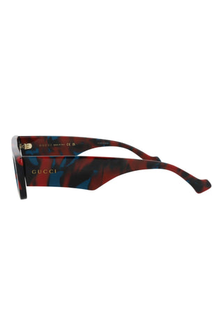 Gucci GG1331S Big Spotted Red + Petrol Havana Sunglasses