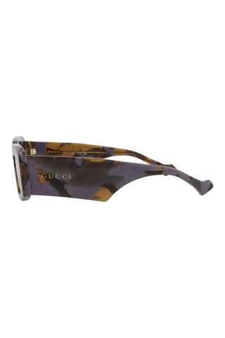 Gucci GG1426S Big Spotted Lilac + Brown Havana Sunglasses-AmbrogioShoes