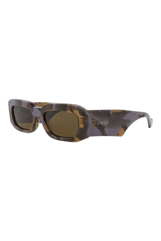 Gucci GG1426S Big Spotted Lilac + Brown Havana Sunglasses-AmbrogioShoes