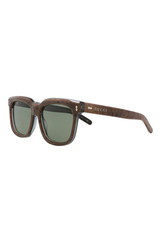 Gucci GG1523S Transparent Azure + Laminetta Radica Sunglasses-AmbrogioShoes