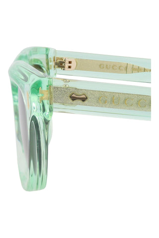 Gucci GG1524S Transparent Light Green Sunglasses-AmbrogioShoes