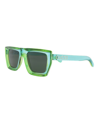Gucci GG1723S Transparent Green/Lime Yellow Sunglasses-AmbrogioShoes