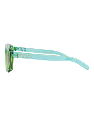 Gucci GG1723S Transparent Green/Lime Yellow Sunglasses-AmbrogioShoes