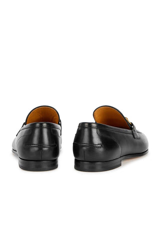 Gucci Jordaan Leather Loafers Black 406994 (GGM1710)-AmbrogioShoes