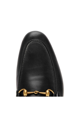 Gucci Jordaan Leather Loafers Black 406994 (GGM1710)-AmbrogioShoes