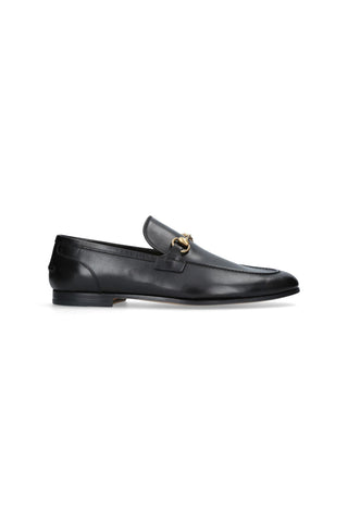 Gucci Jordaan Leather Loafers Black 406994 (GGM1710)-AmbrogioShoes
