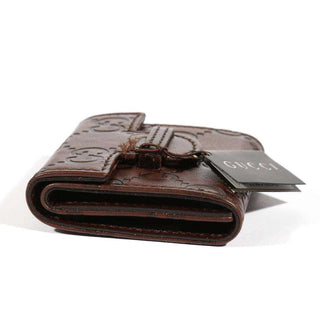 Gucci Limited Edition Brown Stainless Steel / Calf-Skin Leather Travel Desk Alarm Clock/Watch (GGC1)-AmbrogioShoes