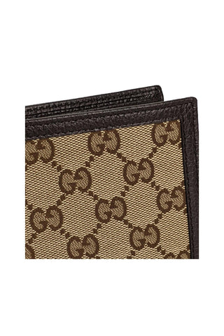 Gucci Men's Bi Fold wallet 260987 525040 Beige & Brown Guccissima (GGMW2022)-AmbrogioShoes