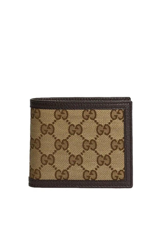 Gucci Men's Bi Fold wallet 260987 525040 Beige & Brown Guccissima (GGMW2022)