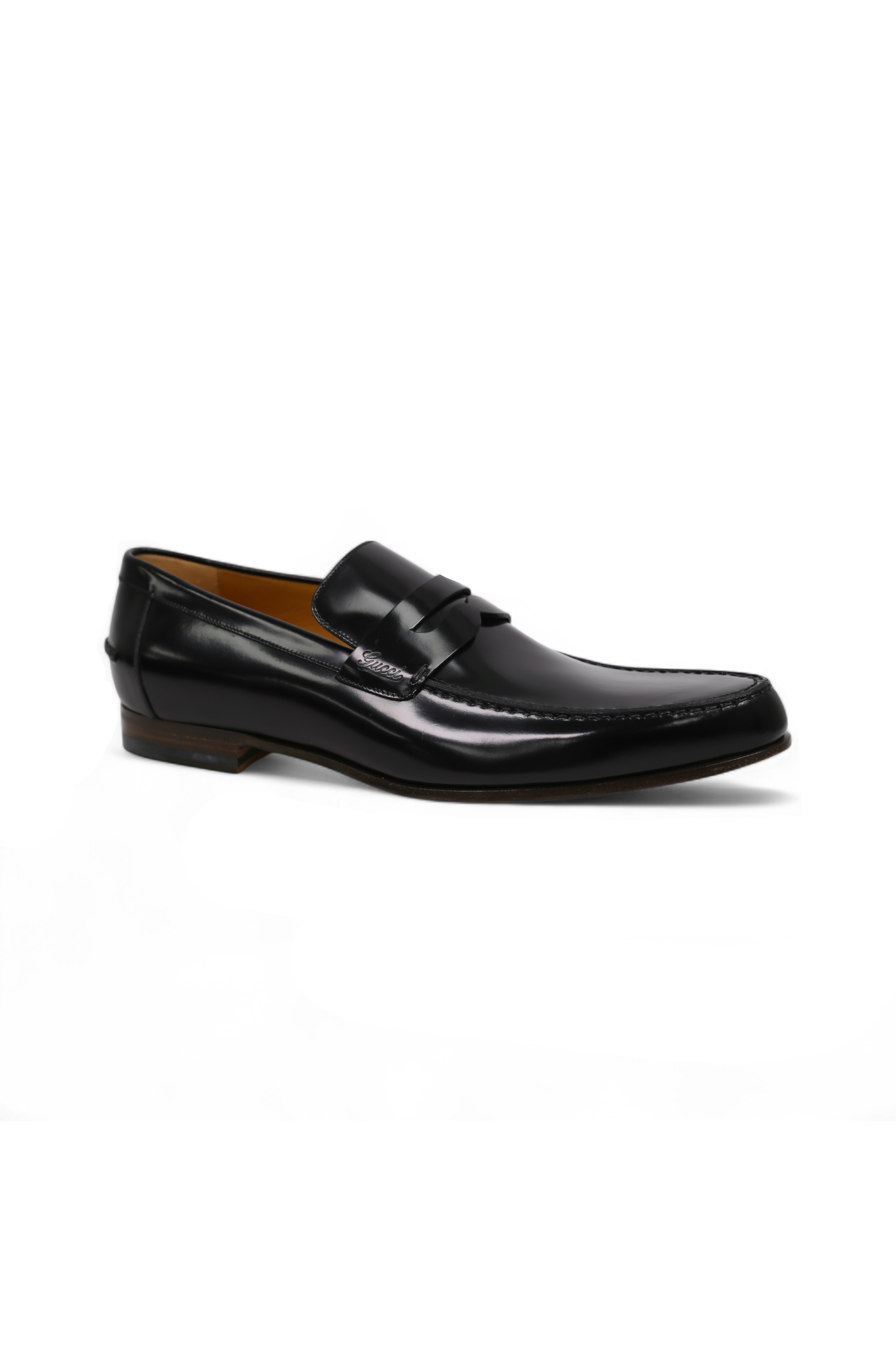 Gucci Men's Designer Shoes Black Leather Loafers with Logo Style 18179 AmbrogioShoes Gucci Men's Designer Shoes Black Leather Loafers with Logo Style 18179 AmbrogioShoes