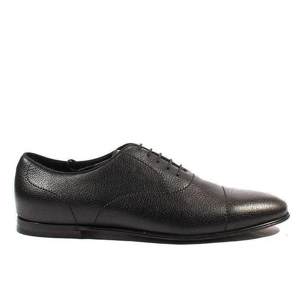 Gucci Men's Designer Shoes Black Pebbled Leather Oxfords (GGM1542