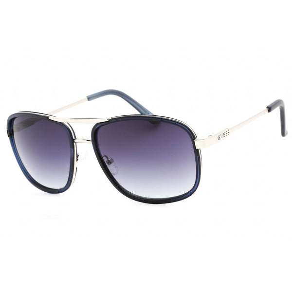 Guess Factory GF0216 Sunglasses Silver Navy / Grey Gradient-AmbrogioShoes