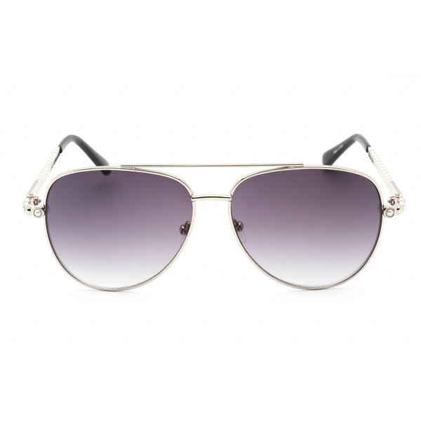 Guess Factory GF0356 Sunglasses Shiny Light Nickeltin / Gradient Smoke-AmbrogioShoes