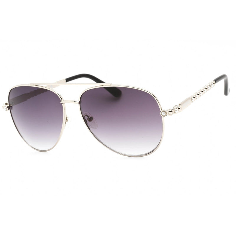 Guess Factory GF0356 Sunglasses Shiny Light Nickeltin / Gradient Smoke-AmbrogioShoes