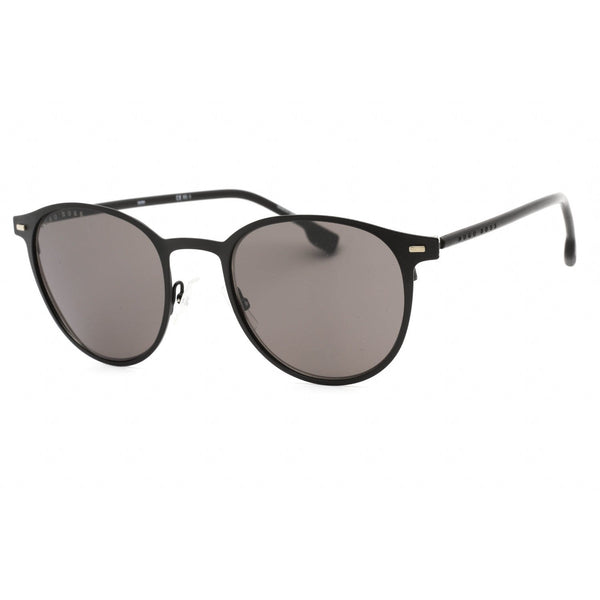 Hugo Boss 1008/S Sunglasses Matte Black (IR) / Grey Blue-AmbrogioShoes